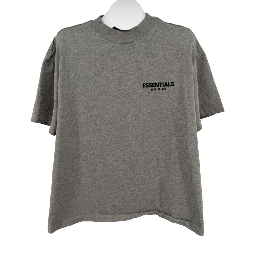 Essentials Fear Of God T-Shirt Mens M Logo Back Graphic Boxy Tee Streetwear